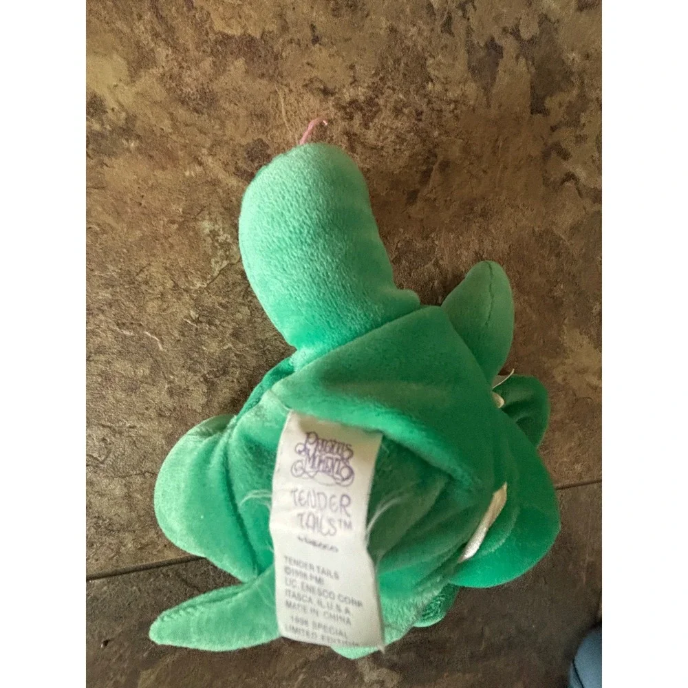 Precious Moments Tender Tails Mouse Plush Teal Green 1998 Limited Edition 8 Inch